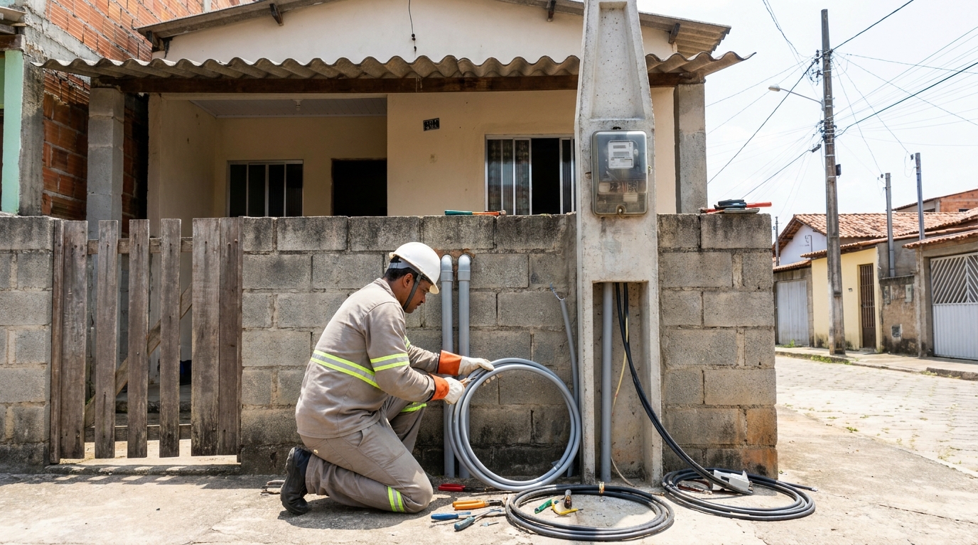 Instalação de Poste Padrão em Jundiaí‑SP